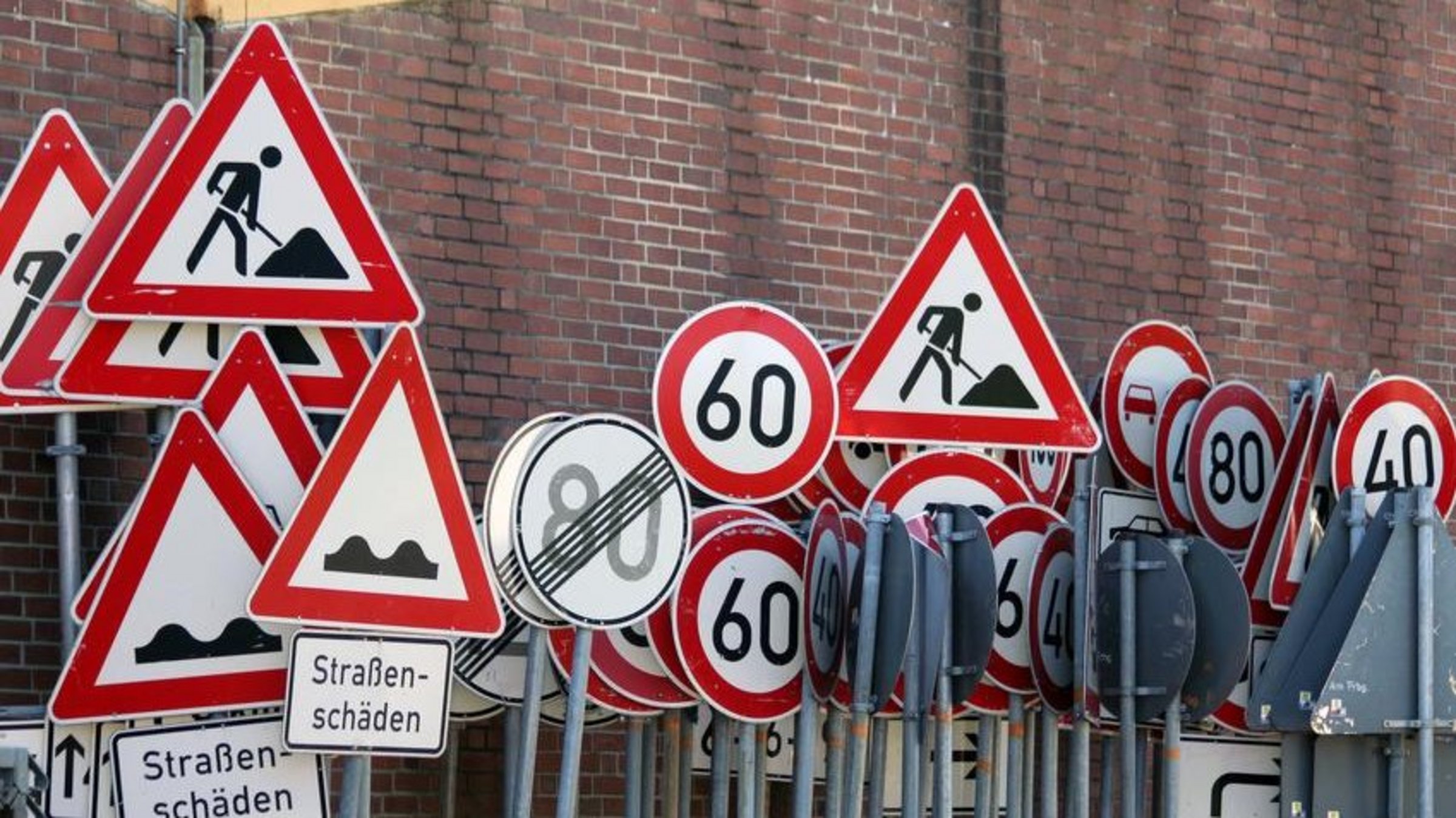 Baustellenschilder - Straßenschilder